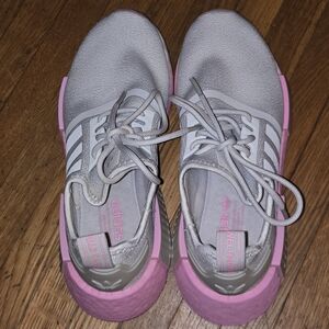 Adidas NMD_R1 Light Gray & Pink Sneakers